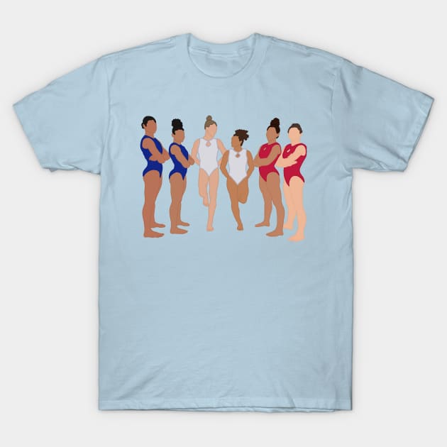 French Women’s Gymnastics Team Tokyo Drawing T-Shirt by GrellenDraws